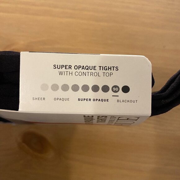 3-Pack of HUE Super Opaque Tights Smooth Control Top in size 3 Black - Picture 5 of 5